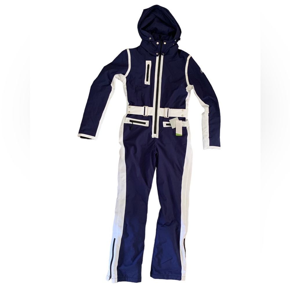 Nils Navy and White One Piece Ski Suit Women’s Size 6 NWT